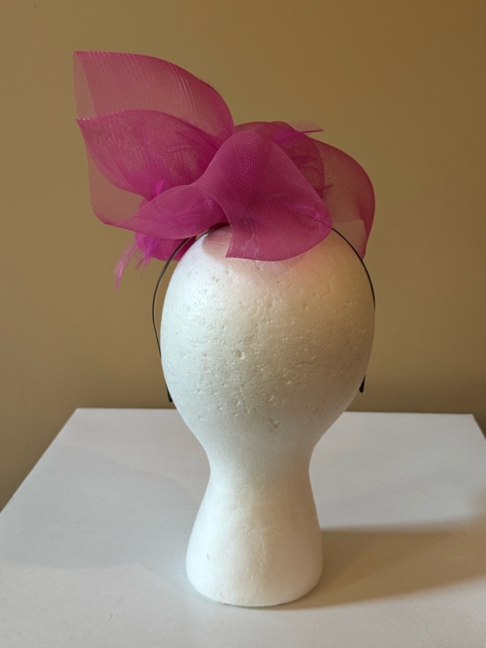 Hot Pink Kentucky Derby Fascinator by The Hat Girls | Featured Derby Milliner - Picture 3 of 6